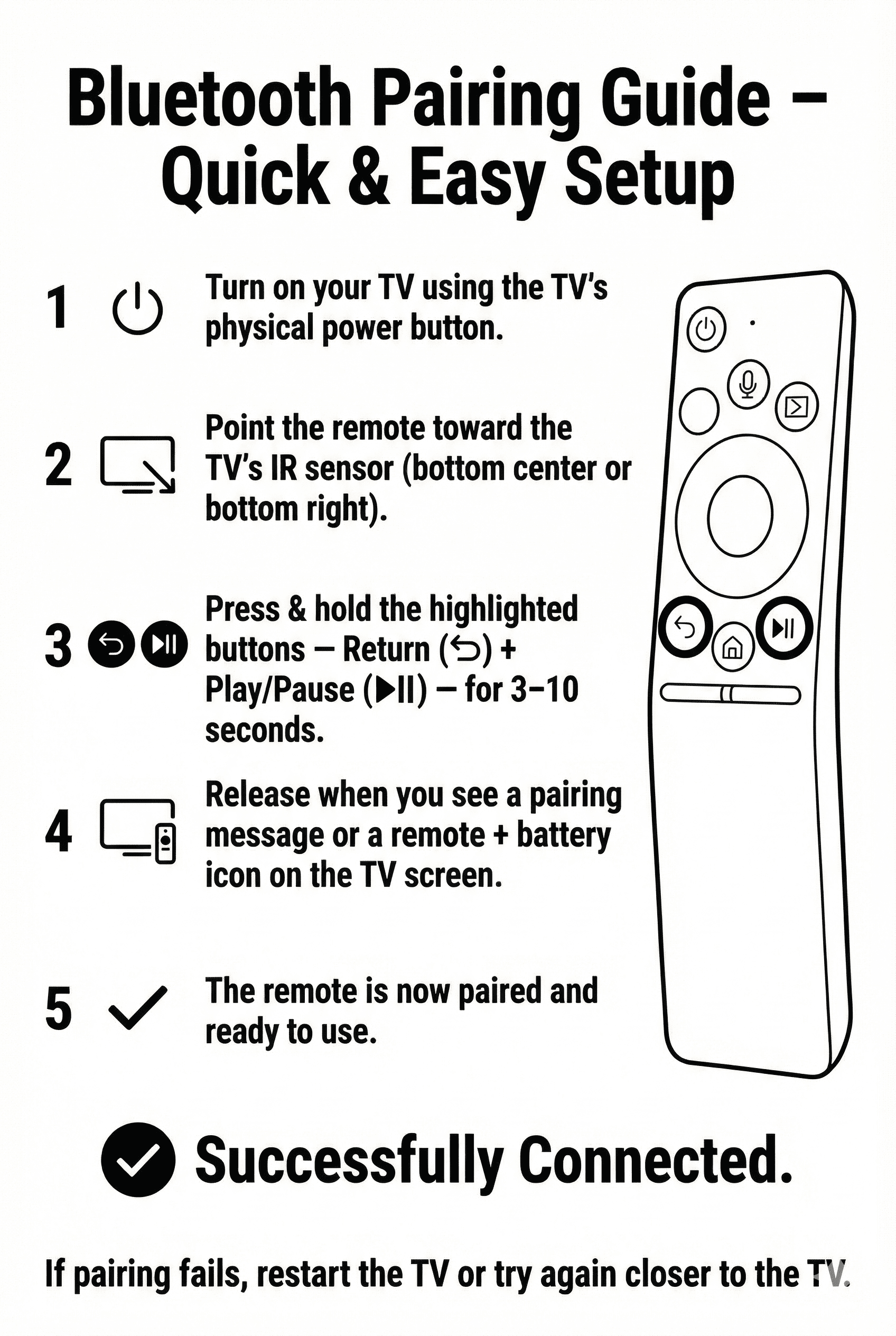 Samsung Voice Remote Pairing Guide Button Diagram