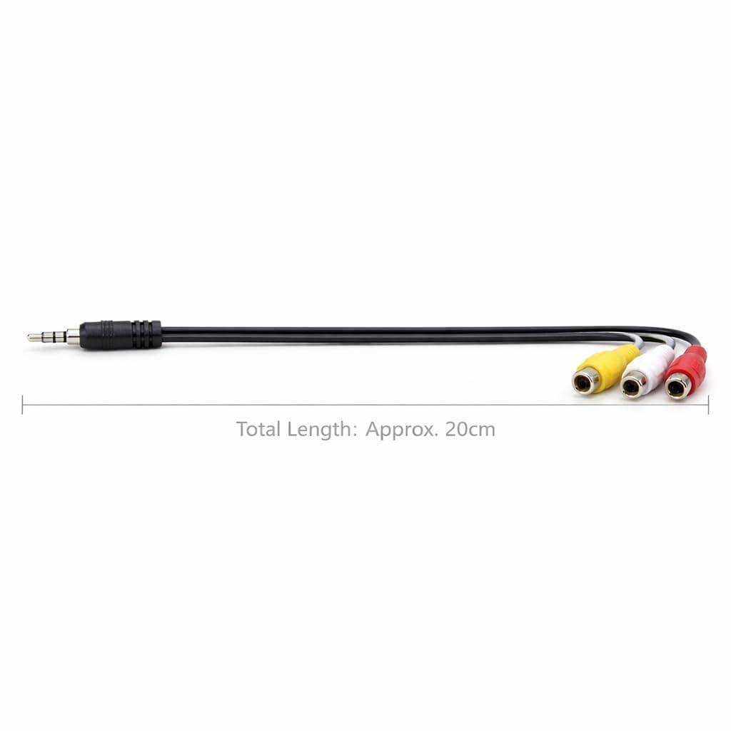 Book My Remote 3.5mm Male Plug to 3 RCA Female Adapter Cable | AV to 3 RCA Composite Video + Stereo Audio | for LED TV Set Top Box DTH DVD Camcorder angle 5