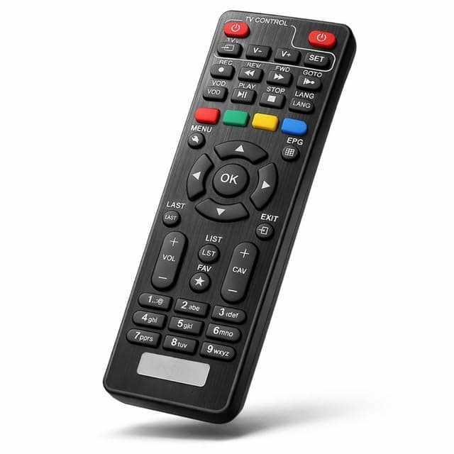 Book My Remote Compatible for GTPL Set Top Box Remote Control (RR STB-1000) - Universal Replacement with TV Pairing - Long Range Keys Function Like Original Remote (Black) (1)