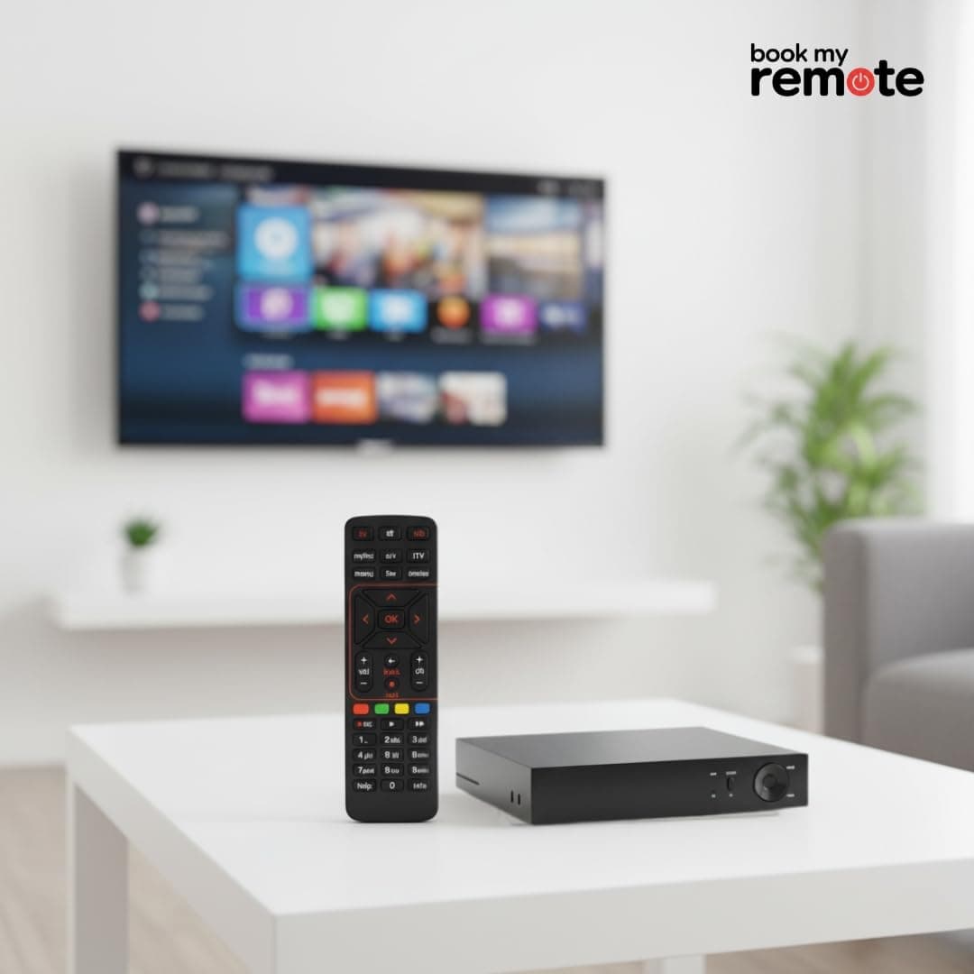 Book My Remote Compatible Airtel DTH Remote Replacement for Airtel Digital TV HD, SD & Recording Set Top Box Plug & Play Infrared Remote Controller - 1PC angle 9