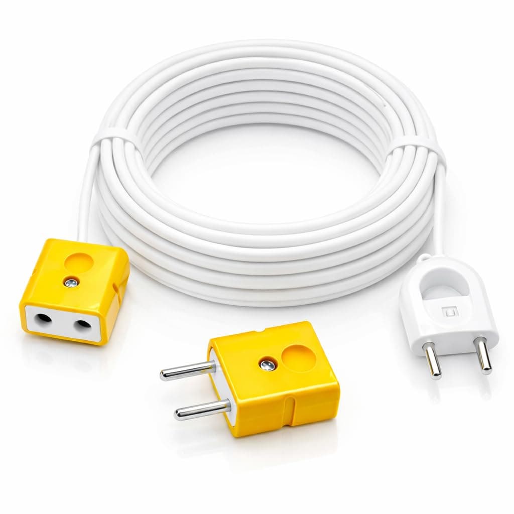 2 Pin Extension Cord Wire — Male to Female Extension Cable | 2-Pin Male Female Connector Plug Socket | Power Extension Wire with Plug — (8Meters)