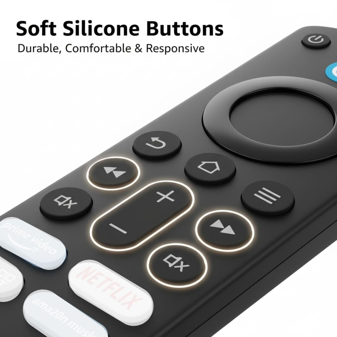 Book My Remote Replacement Voice Remote | Alexa Bluetooth Remote with Hotkeys | Compatible with Stick (2nd/3rd Gen, Lite, 4K, 4K Max) & Cube (1st & 3rd Gen) angle 7
