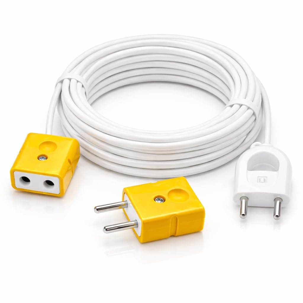2 Pin Extension Cord Wire — Male to Female Extension Cable | 2-Pin Male Female Connector Plug Socket | Power Extension Wire with Plug — (5Meters)