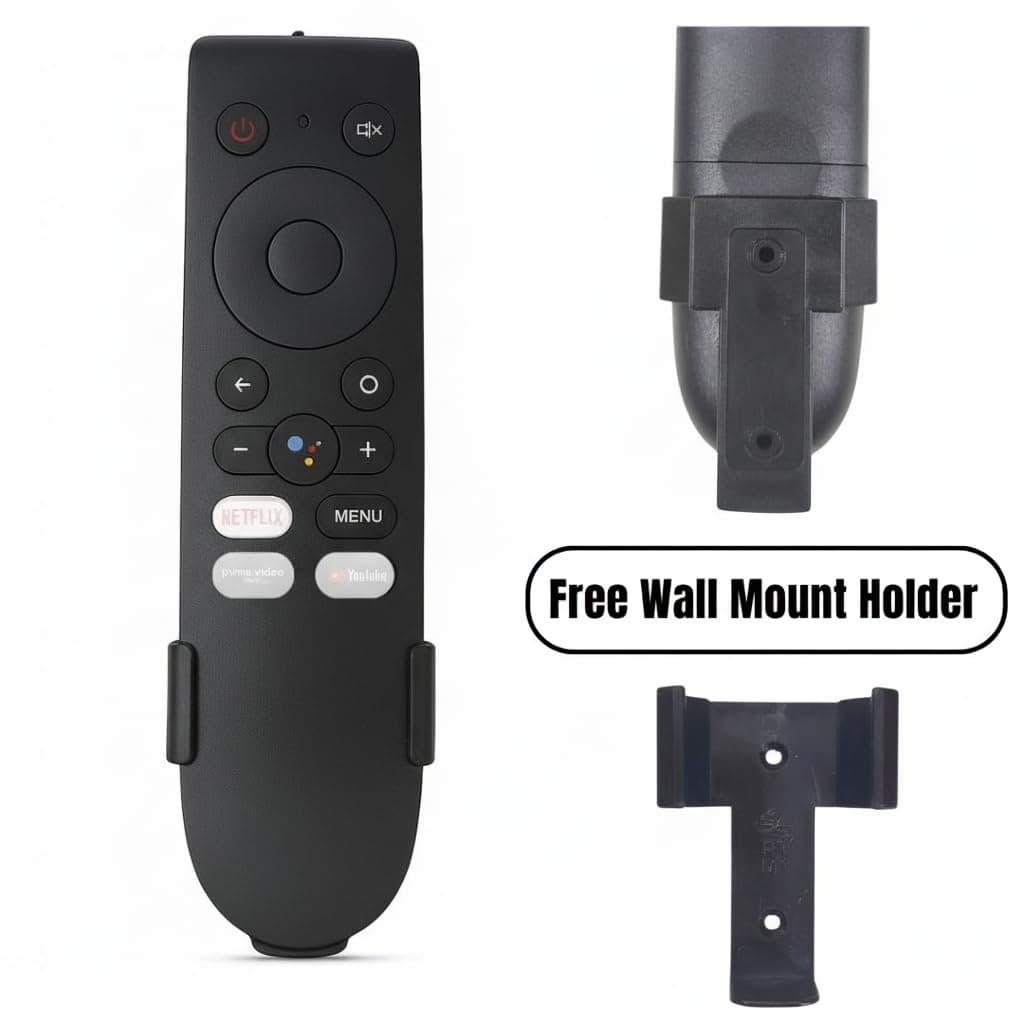 Book My Remote OnePlus TV Replacement Remote IR Non-Voice Remote Control with Netflix, YouTube Hotkeys | Plug & Play | Compatible with OnePlus Y Series 32Y1 / 40Y1 / 43Y1 | Includes Wall Mount angle 3
