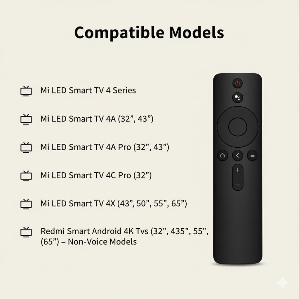 Book My Remote Replacement Remote Compatible with Mi TV 4A (32"/43") and Mi LED Smart TVs | Non-Voice Infrared Remote Control | Soft Silicone Keypad | 20m Range | Plug & Play angle 3
