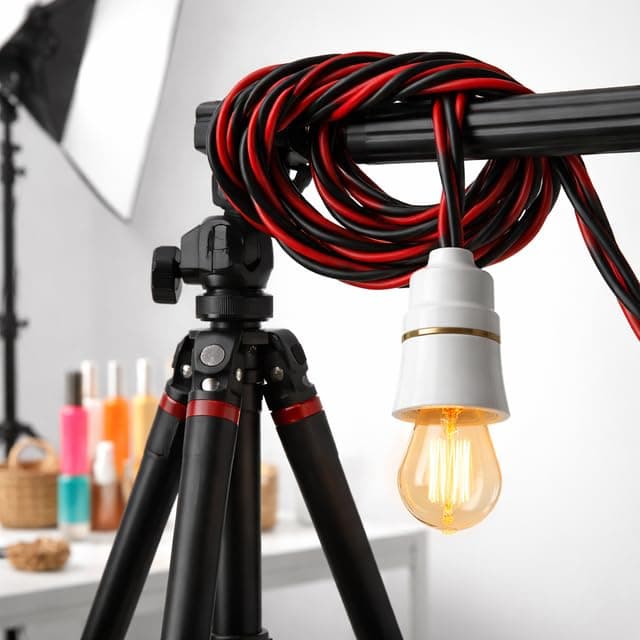 Bulb Holder with Wire and Plug Socket | B22 Bayonet Lamp Holder with Extension Cable | 2-Pin Plug | 220V–240V | Suitable for LED, CFL Bulbs | for Home, Festivals and Temporary Lighting angle 7