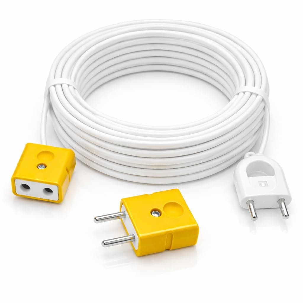 2 Pin Extension Cord Wire — Male to Female Extension Cable | 2-Pin Male Female Connector Plug Socket | Power Extension Wire with Plug — (10Meters)