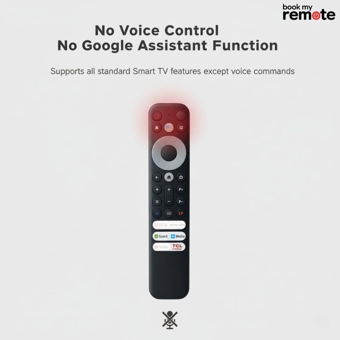 Book My Remote Replacement for TCL Smart TV RC813 / RC902V / RC902V FMR4 / M4 – Compatible with Android, Google, QLED | No Voice | Plug & Play | Supports 32–85 Inch TCL TVs angle 4
