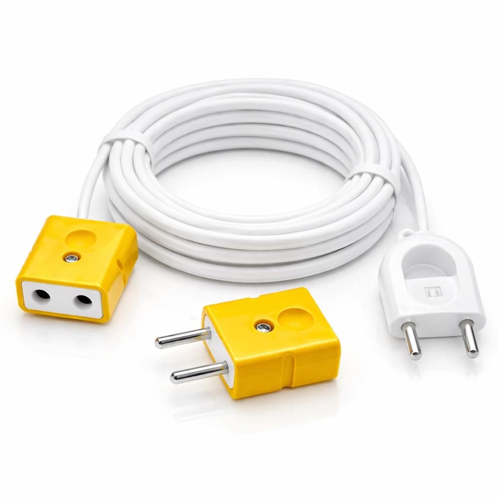 2 Pin Extension Cord Wire — Male to Female Extension Cable | 2-Pin Male Female Connector Plug Socket | Power Extension Wire with Plug — (3Meters)