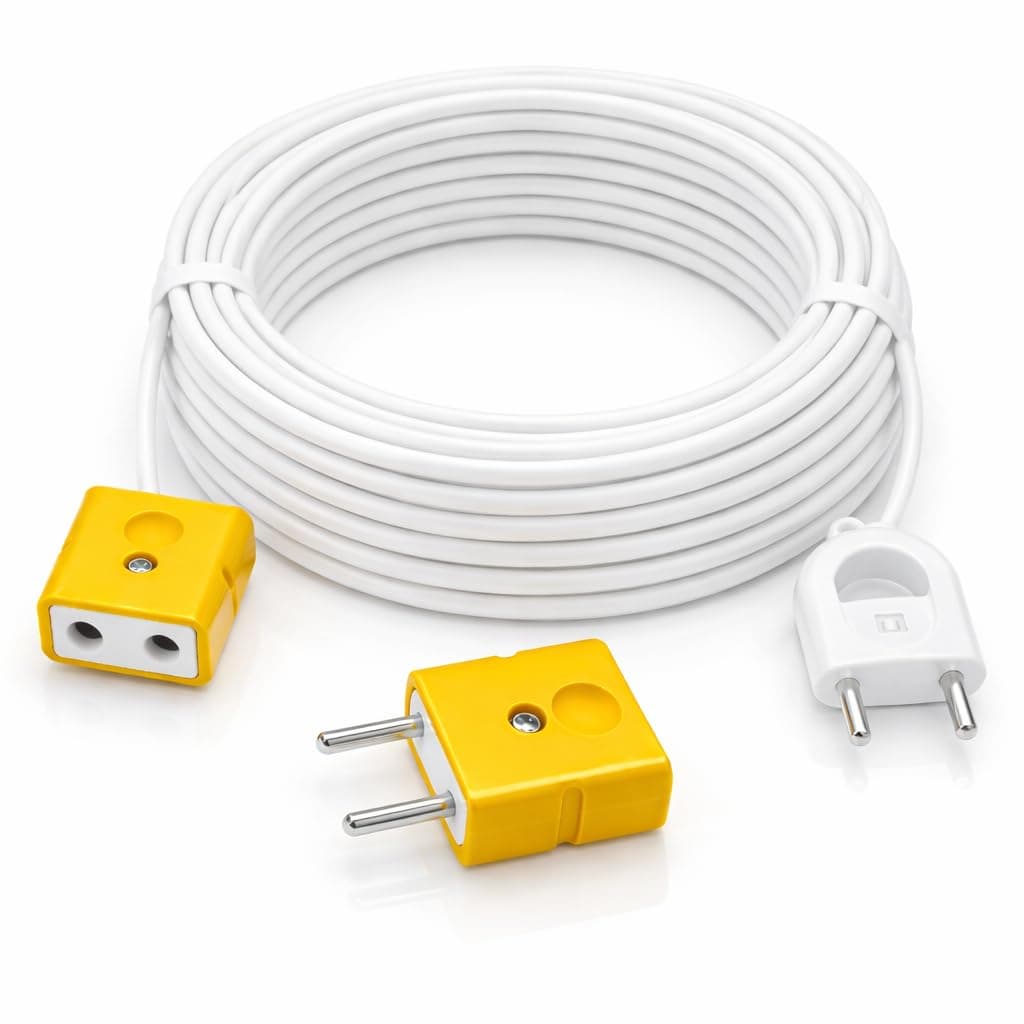 2 Pin Extension Cord Wire — Male to Female Extension Cable | 2-Pin Male Female Connector Plug Socket | Power Extension Wire with Plug — (12Meters)