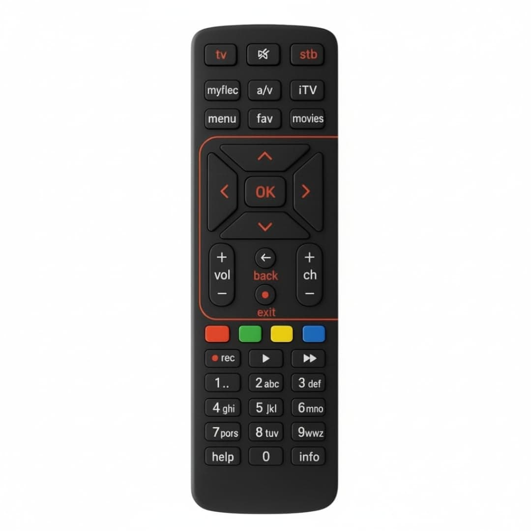 Book My Remote Compatible with Airtel Digital TV DTH Set Top Box Remote Control | SD / HD / Xstream STB Replacement | Non-Voice IR