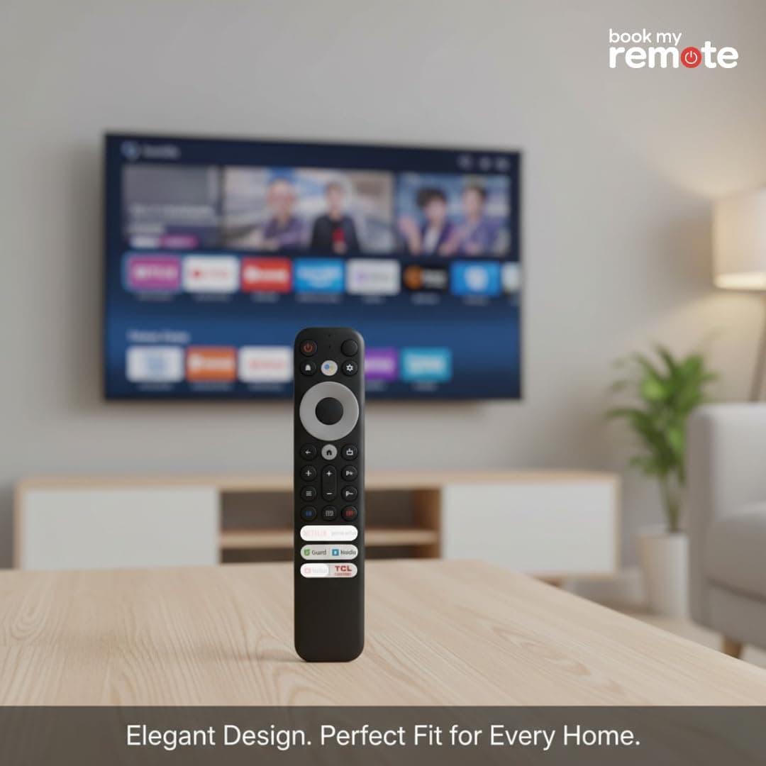 Book My Remote Replacement for TCL Smart TV RC813 / RC902V / RC902V FMR4 / M4 – Compatible with Android, Google, QLED | No Voice | Plug & Play | Supports 32–85 Inch TCL TVs angle 9