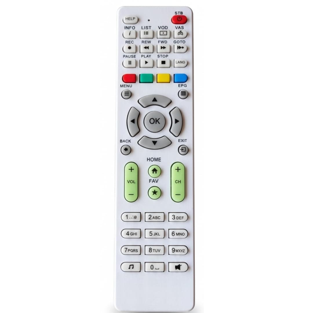 Book My Remote – Replacement Remote Control for NXT Digital Set Top Box (White) | Compatible with NXT SD/HD/HD+ Models | Long Range Infrared | Rugged ABS Body | Plug & Play Setup - 1 PC