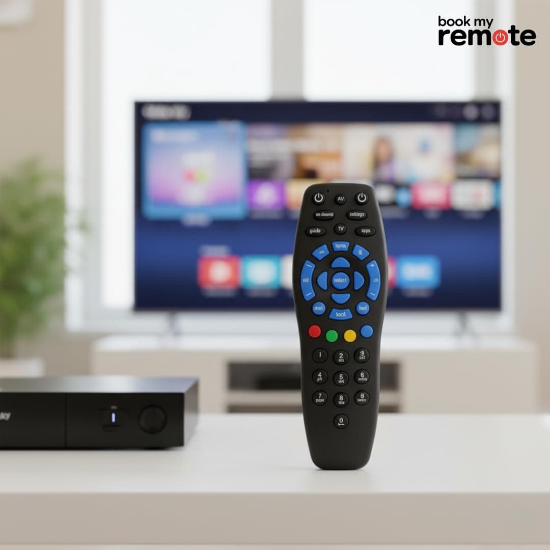 Book My Remote Compatible with Tata Sky/Tata Play Set Top Box Remote Control | Replacement Infrared Remote for HD, SD & Recording Models | Plug & Play | Soft Silicone Keys 1PC angle 7