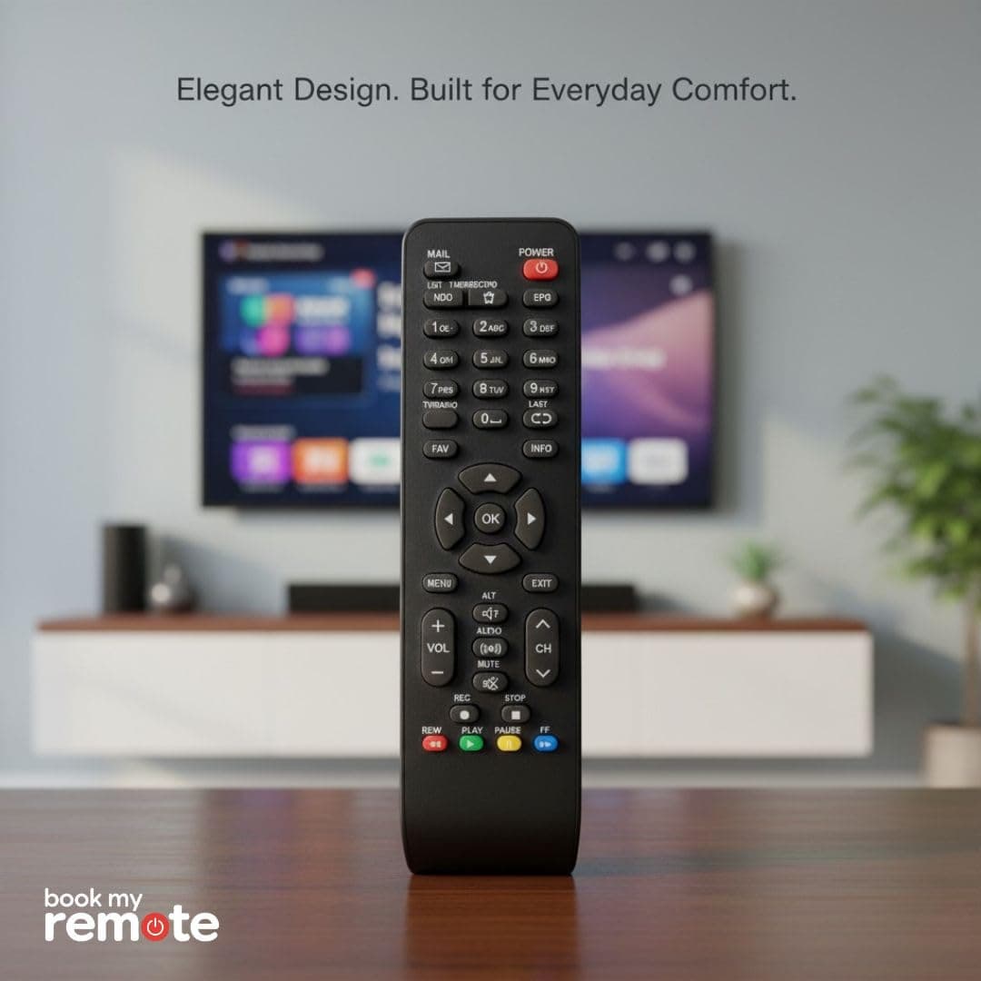 Book My Remote – Universal Replacement Remote Control for Sun Direct HD & SD Set-Top Boxes | Compatible with All Sun Direct DTH Models | Fast Infrared Response | Durable ABS Build | Plug & Play Use angle 5
