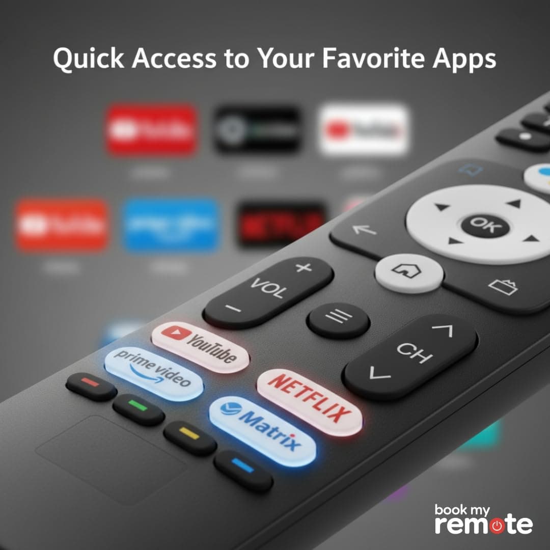 Book My Remote Replacement for Haier Smart TV Remote HTR-U31 – Compatible with Haier Android/LED/UHD / 4K TVs – IR Remote Control, No Setup Needed (No Voice/Google Assistant) angle 4
