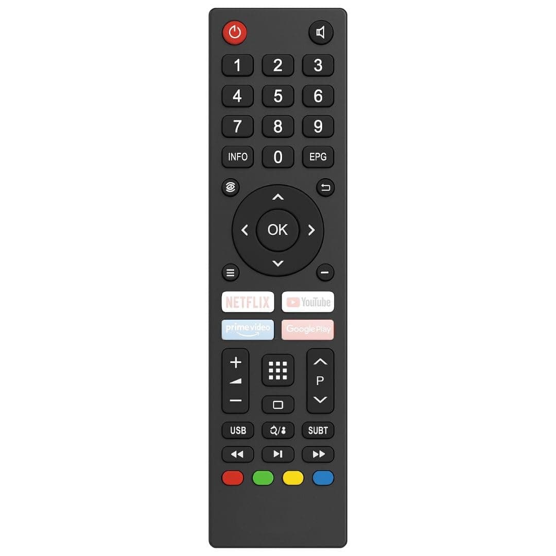 Book My Remote – Compatible BPL Smart TV Remote (No Voice) | Replacement for BPL Android/LED/4K UHD TVs 32″–55″ | OTT Hotkeys Netflix YouTube Prime Video Google Play | Plug & Play (No Setup Needed)