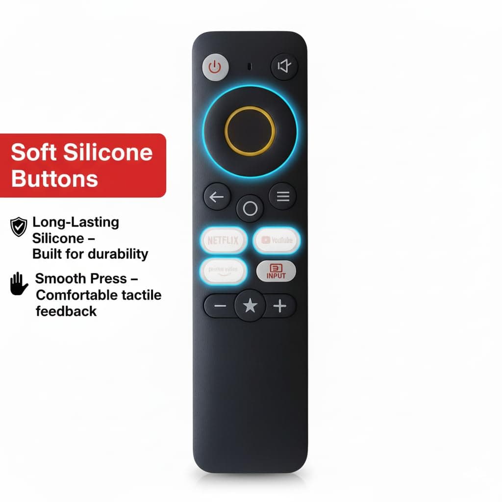 Book My Remote Realme TV Controller | Non-Voice Infrared Replacement Compatible with Realme Smart LED & Android TVs | Original Design with Netflix, Prime Video & YouTube Hotkeys angle 6