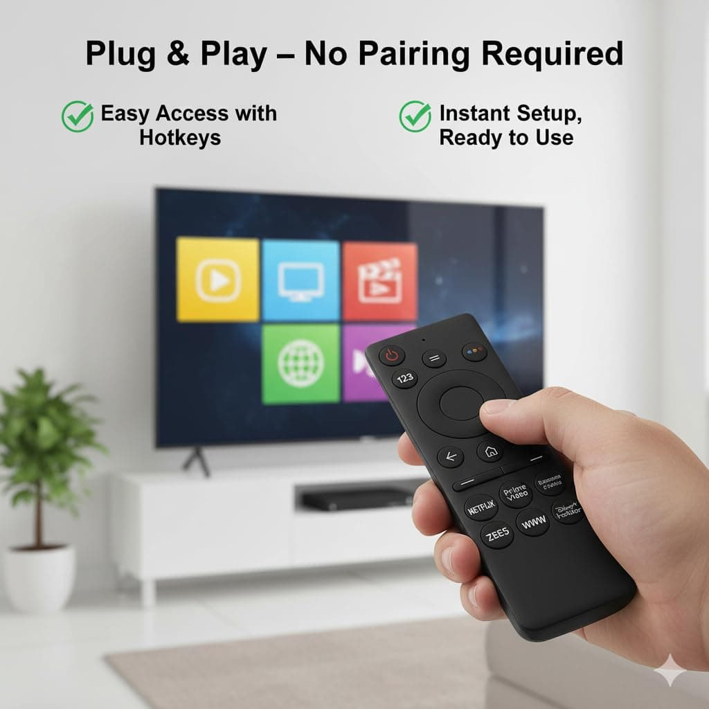 Book My Remote Replacement for Samsung Smart TV BN59 Works with 4K UHD, QLED, LED, Frame, Series 6/7/8 Pre-Programmed Plug & Play Remote Hotkeys for Netflix, Prime, Disney+ No Voice 1 PC angle 4