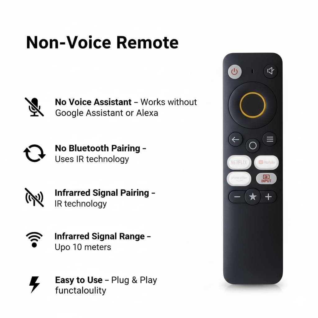 Book My Remote Realme TV Controller | Non-Voice Infrared Replacement Compatible with Realme Smart LED & Android TVs | Original Design with Netflix, Prime Video & YouTube Hotkeys angle 9