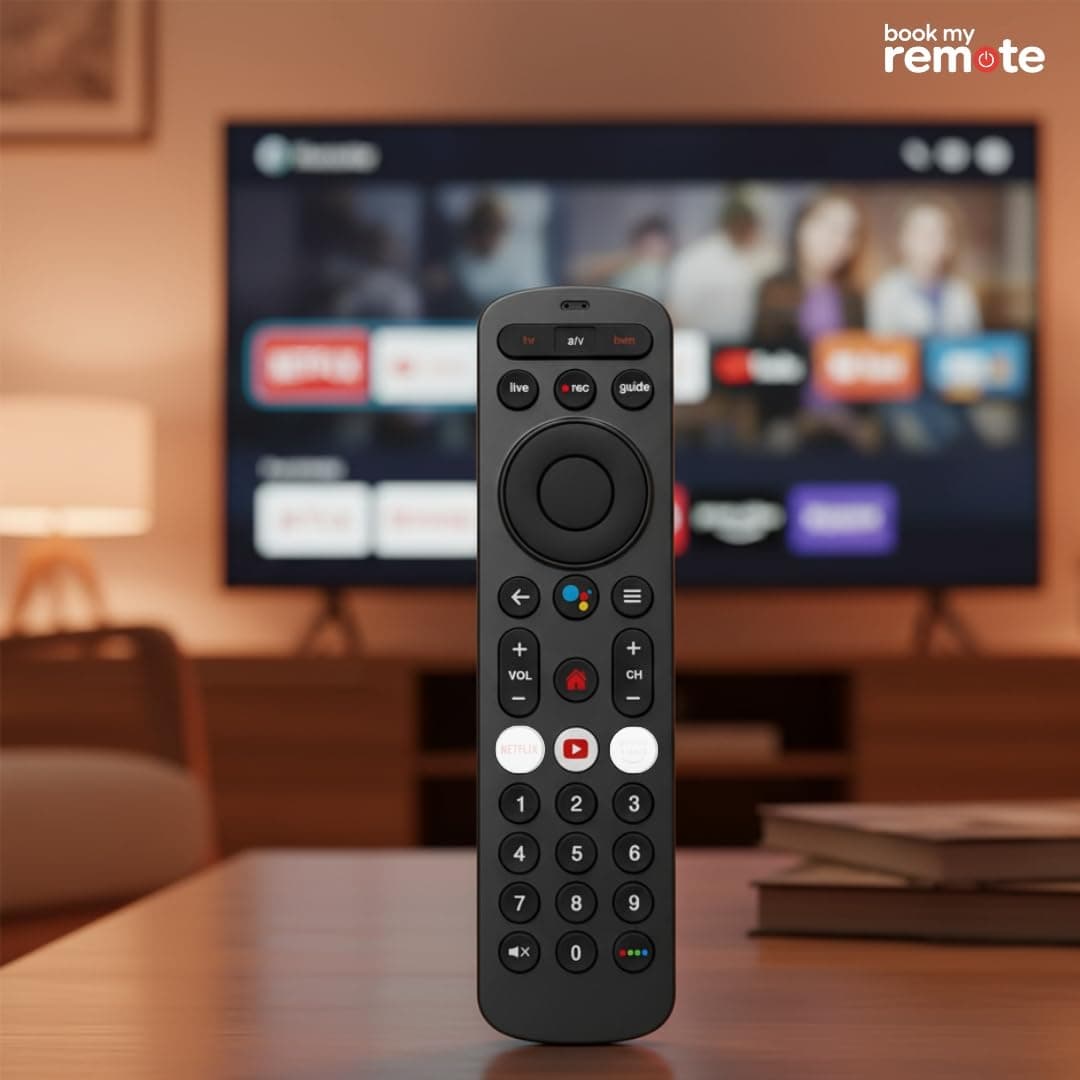 Book My Remote Compatible for Airtel Xstream Set-Top Box | Non-Voice IR Remote Control | Works with Airtel Xstream/DTH HD/SD/Digital TV | Plug & Play | Netflix, YouTube, Prime Keys | 2025 Model angle 9