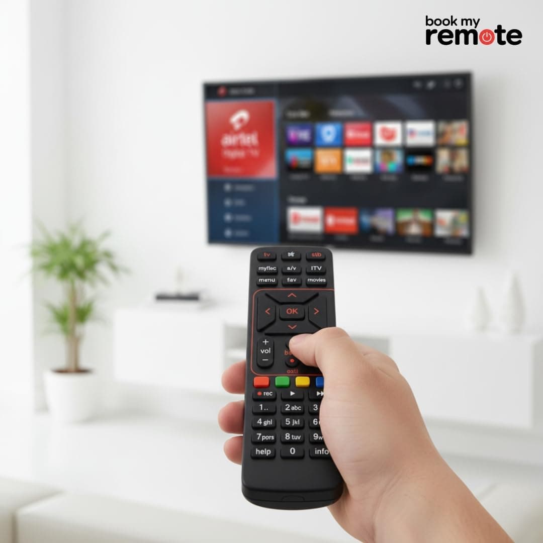 Book My Remote Compatible Airtel DTH Remote Replacement for Airtel Digital TV HD, SD & Recording Set Top Box Plug & Play Infrared Remote Controller - 1PC angle 8