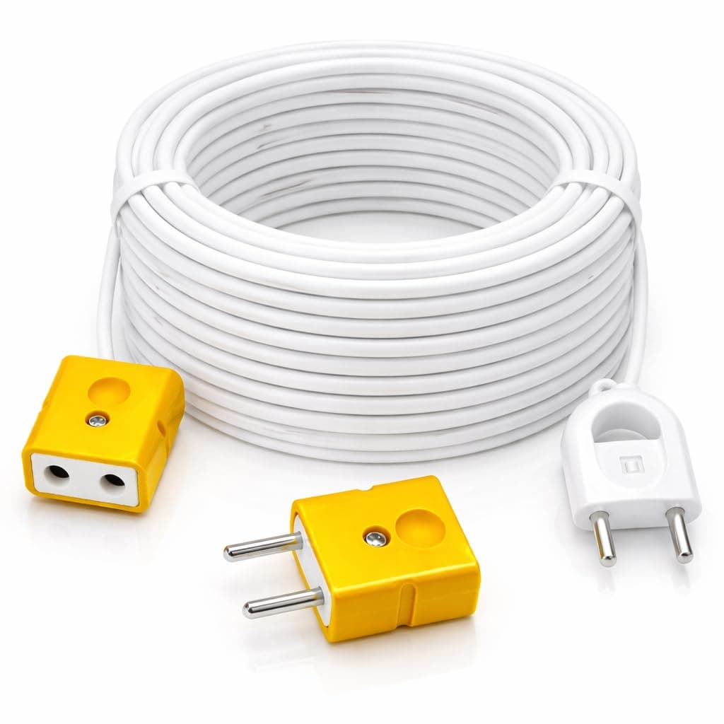 2 Pin Extension Cord Wire — Male to Female Extension Cable | 2-Pin Male Female Connector Plug Socket | Power Extension Wire with Plug — (20Meters)