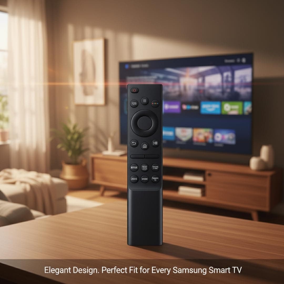 BMR – Compatible Samsung Smart TV Controller BN59 – Works with Samsung 4K UHD QLED Frame Series 6 7 8 – Infrared Control with Netflix & Prime Video Hotkeys – No Voice Assistant | Book My Remote angle 9