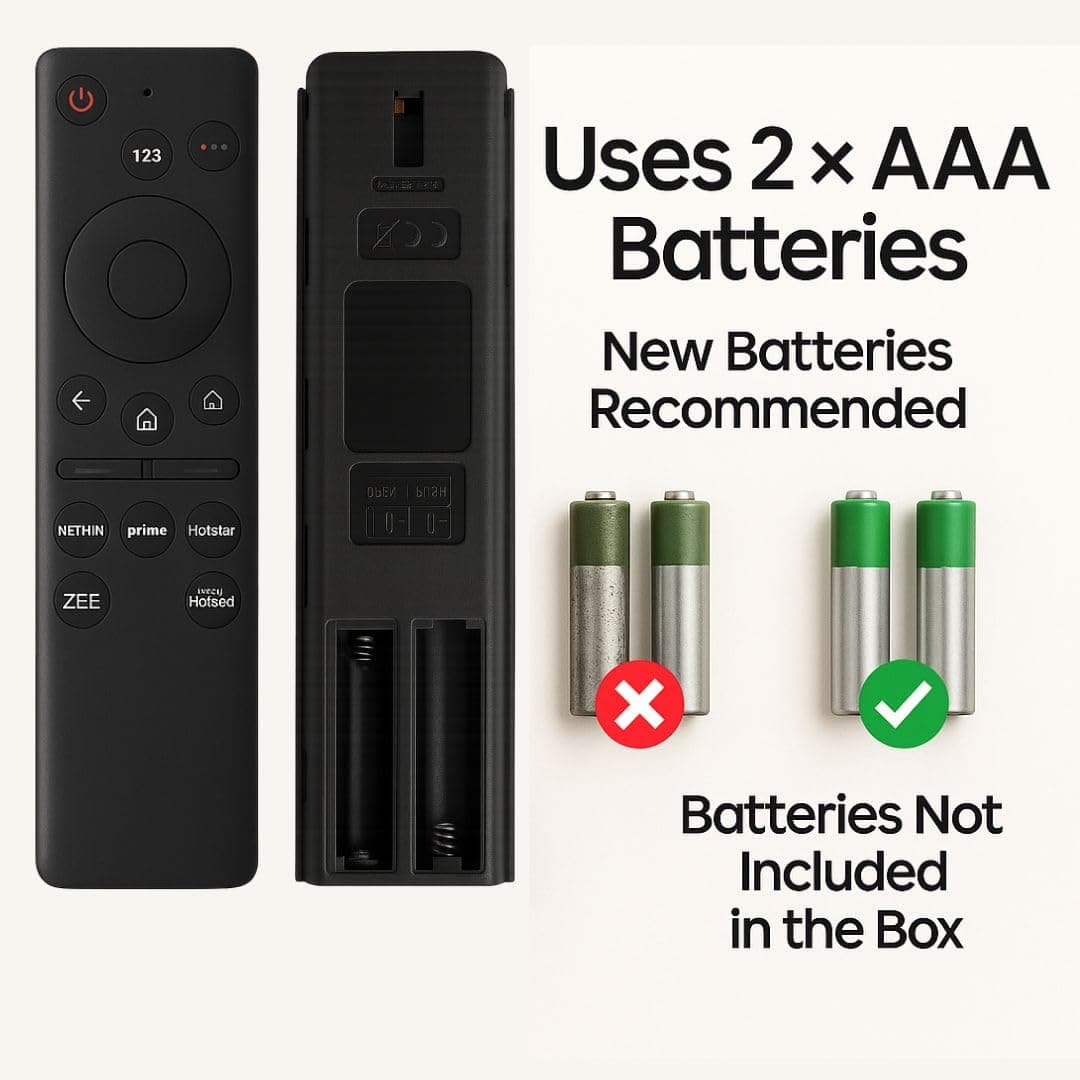 Book My Remote Replacement for Samsung Smart TV BN59 Works with 4K UHD, QLED, LED, Frame, Series 6/7/8 Pre-Programmed Plug & Play Remote Hotkeys for Netflix, Prime, Disney+ No Voice 1 PC angle 5