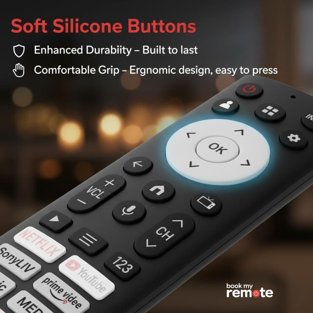 Book My Remote Compatible for Hisense TV Remote ERF3T920H / ERF3T90H Replacement for Hisense E68N A6H A7K A7H Tornado Series 4K UHD LED Smart TVs | Plug & Play | Non-Voice Control Remote angle 7