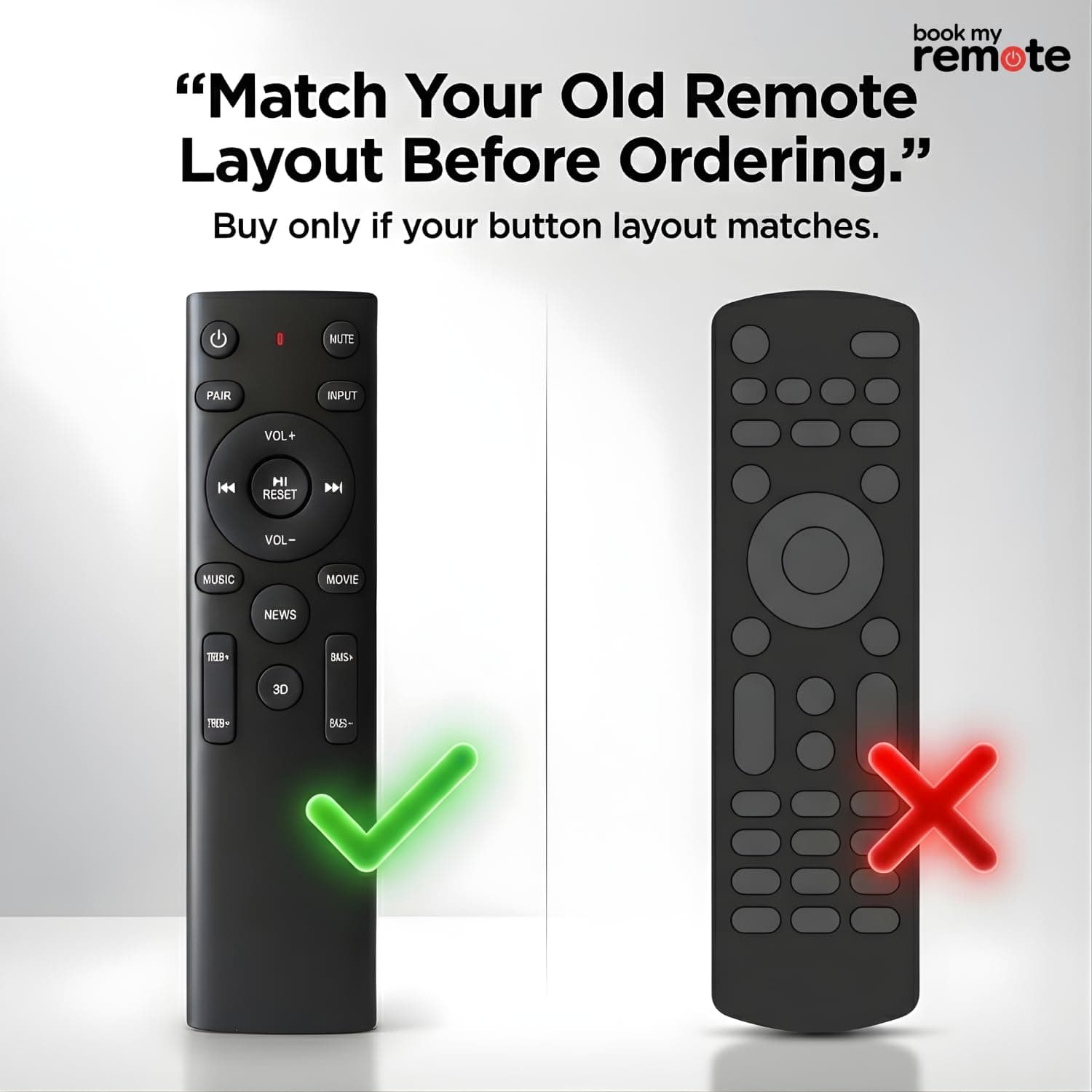 Book My Remote Compatible for Boat Aavante Bar Soundbar | Works with 1250, 1550 Pro, 2000, 2000 Pro,1700D, 5.1 Channel | Replacement for Original Remote Control (Black) angle 2