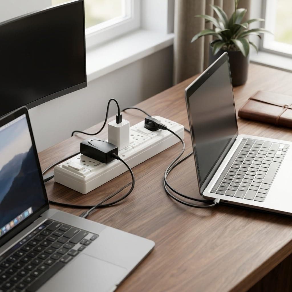 Book My Remote 4 Socket 4 Switch Extension Board with Individual Switches | Heavy Duty Spike Guard | 2500W 10A | 4.3m Long Cable | Wall Mountable Power Strip for Home & Office (White/Black) angle 7