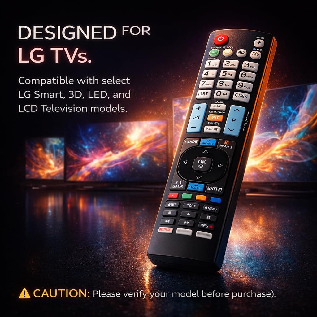 BookMyRemote Universal Remote Control for LG Smart TV LED LCD HDTV 3D TV – Replacement for LG Original Remote AKB75095307 AKB73715601 AKB73975701 AKB74915305 AKB75375604 AKB73715603 angle 5