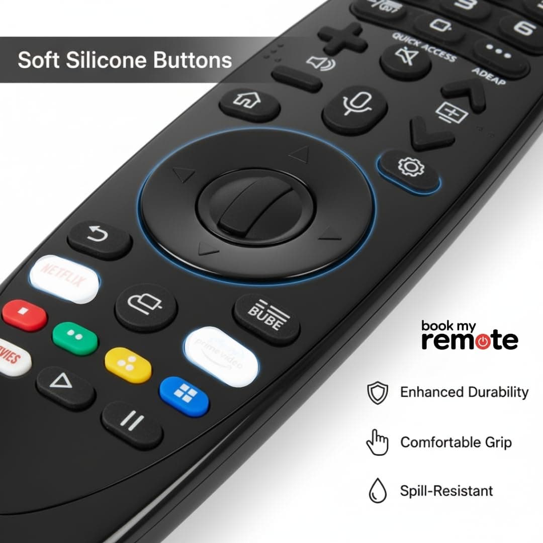 Book My Remote Compatible Replacement for LG Magic Remote Model AN-MR20GA / AKB75855501 Infrared Remote (No Voice, No Pointer, Plug & Play, Batteries Not Included) - 1PC angle 6