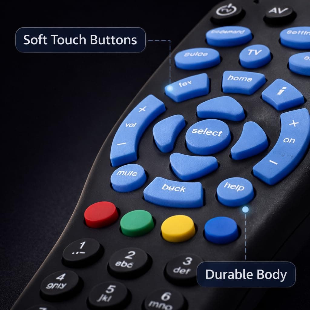 Book My Remote Compatible with Tata Sky Remote & Tata Play Remote – Universal Replacement for Original Set Top Box – Works with SD, HD, 4K, Binge & Plus – Long Range DTH Controller angle 7