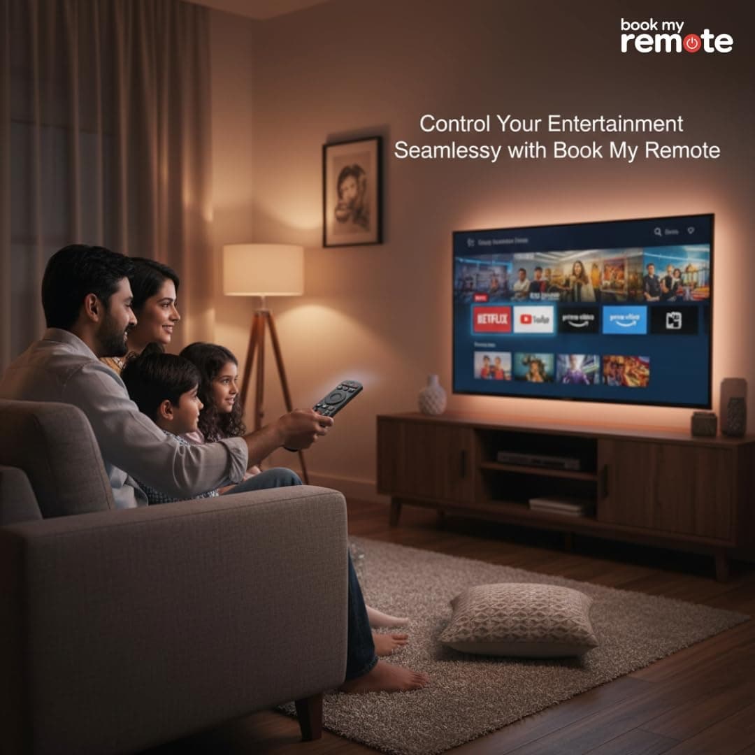 Book My Remote Compatible for Airtel Xstream Set-Top Box | Non-Voice IR Remote Control | Works with Airtel Xstream/DTH HD/SD/Digital TV | Plug & Play | Netflix, YouTube, Prime Keys | 2025 Model angle 8