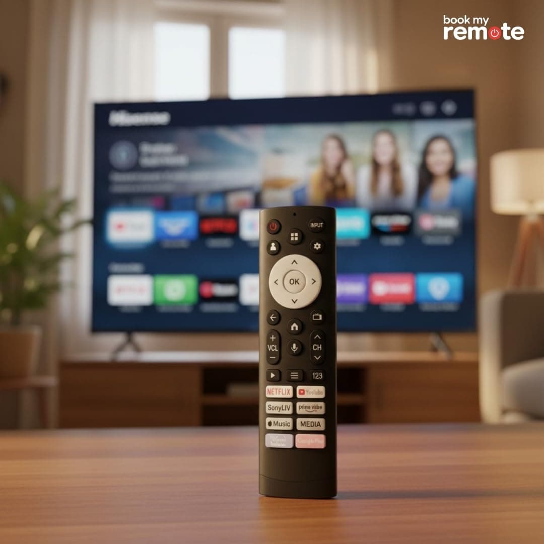 Book My Remote Compatible for Hisense TV Remote ERF3T920H / ERF3T90H Replacement for Hisense E68N A6H A7K A7H Tornado Series 4K UHD LED Smart TVs | Plug & Play | Non-Voice Control Remote angle 9