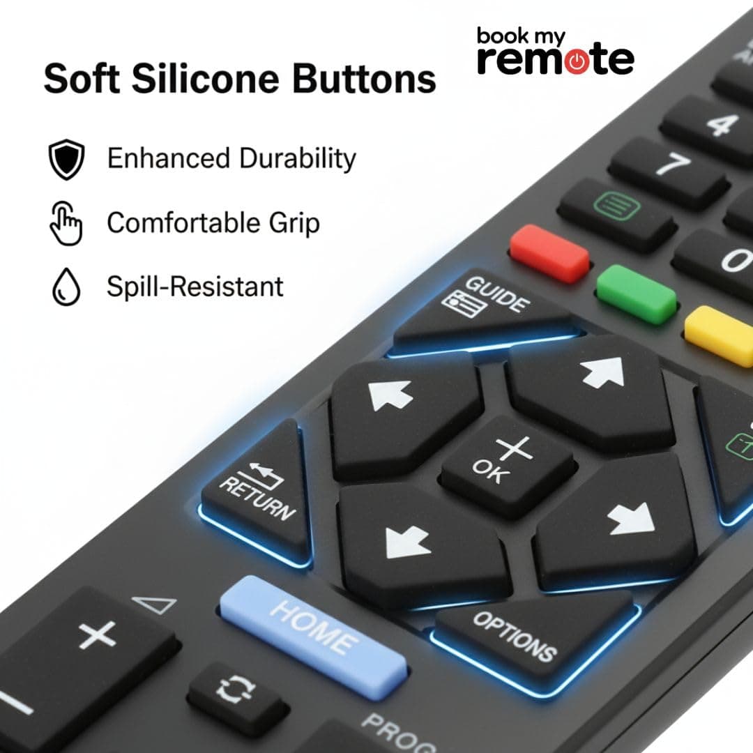 Book My Remote Universal IR Controller Compatible with Sony Bravia LED, LCD, UHD, OLED, QLED, 4K Android TVs | Supports RMT-TX & RMF Series | Non-Voice (1 PC) angle 8