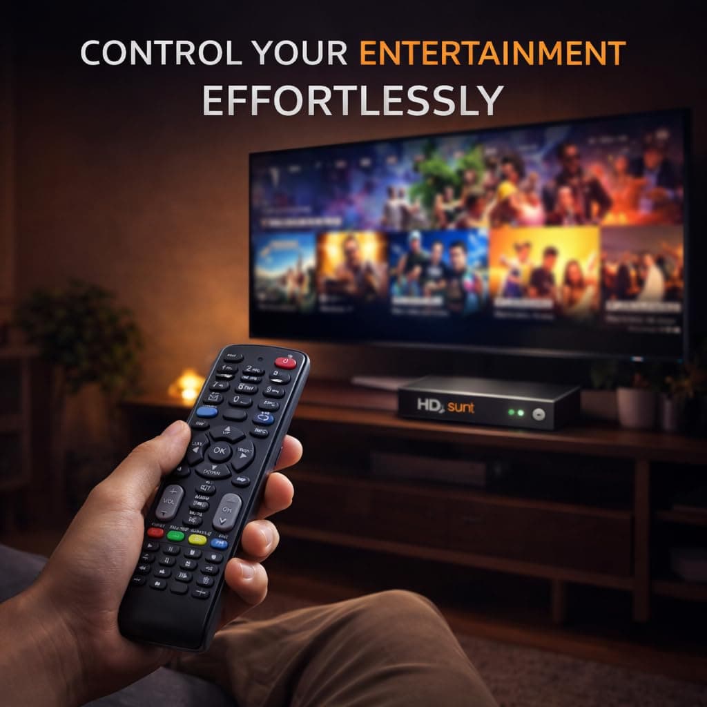 BookMyRemote Compatible Replacement Remote Control for Sun Direct HD Set-Top Box | Supports EPG, PVR, FAV, TV Radio, VOL, CH | No Programming Required angle 8