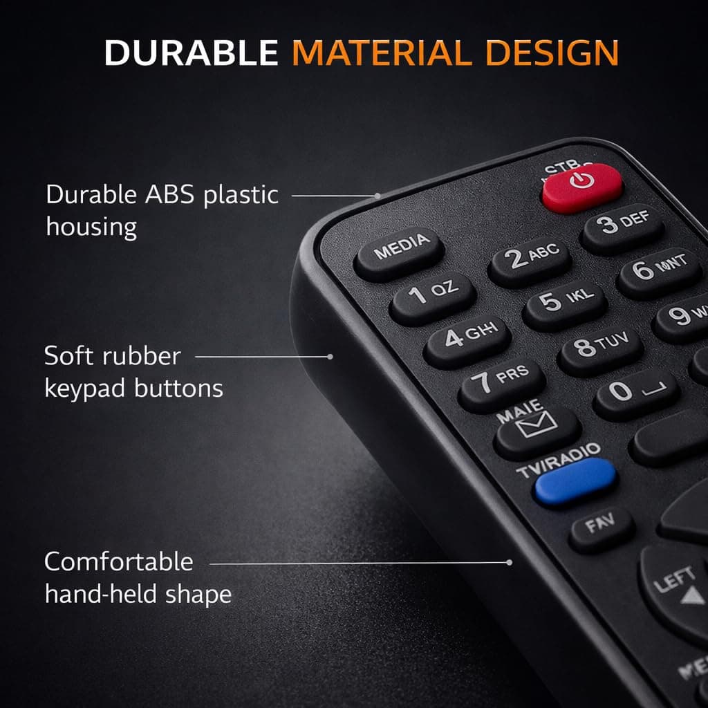BookMyRemote Compatible Replacement Remote Control for Sun Direct HD Set-Top Box | Supports EPG, PVR, FAV, TV Radio, VOL, CH | No Programming Required angle 6