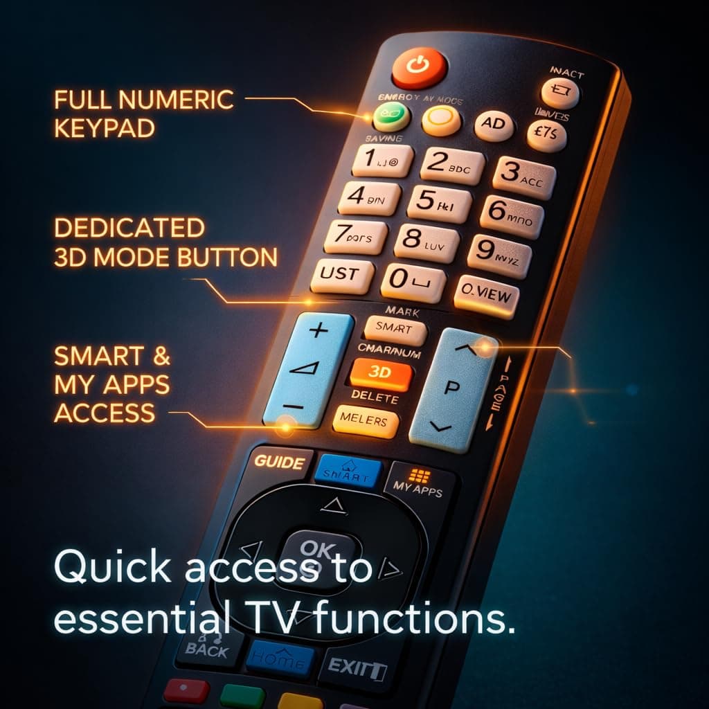 BookMyRemote Universal Remote Control for LG Smart TV LED LCD HDTV 3D TV – Replacement for LG Original Remote AKB75095307 AKB73715601 AKB73975701 AKB74915305 AKB75375604 AKB73715603 angle 6