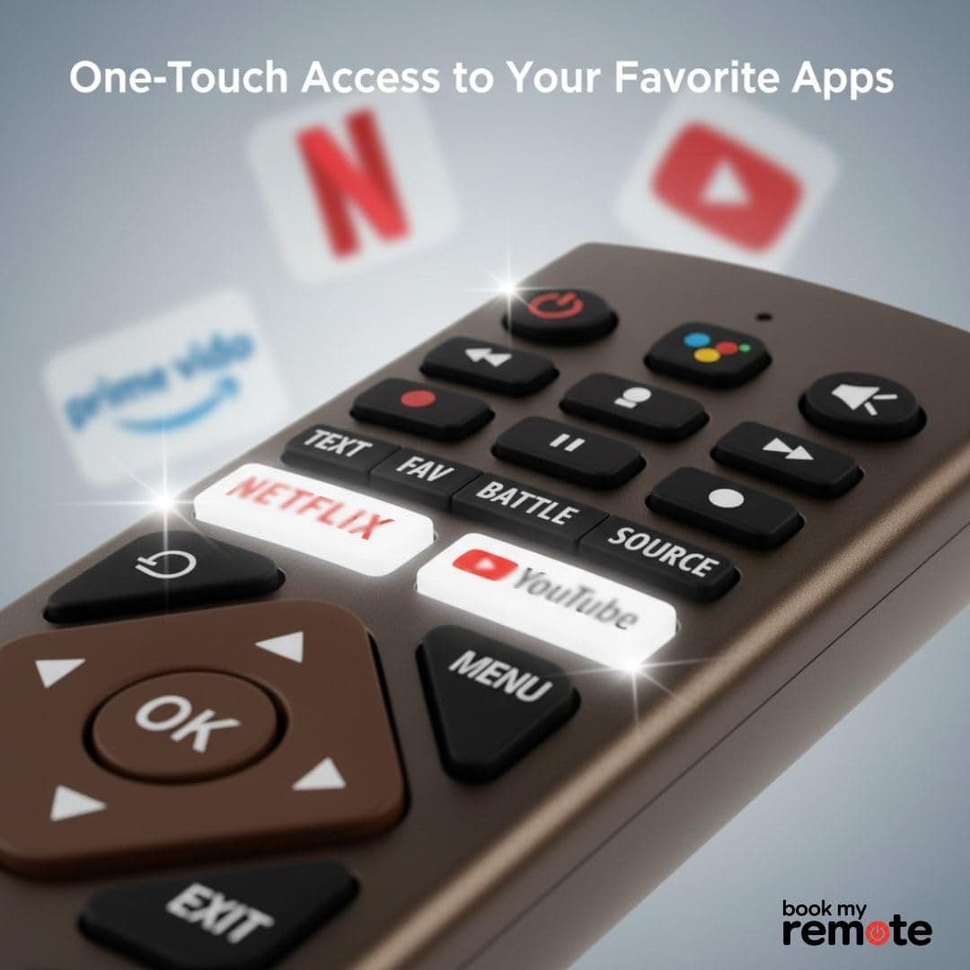 Book My Remote – Compatible Replacement Remote for Haier Smart Android 11 & 4K LED TVs | Model HTR-U27E Non-Voice | Infrared Control, Netflix & YouTube Hotkeys | No Pairing Required angle 3
