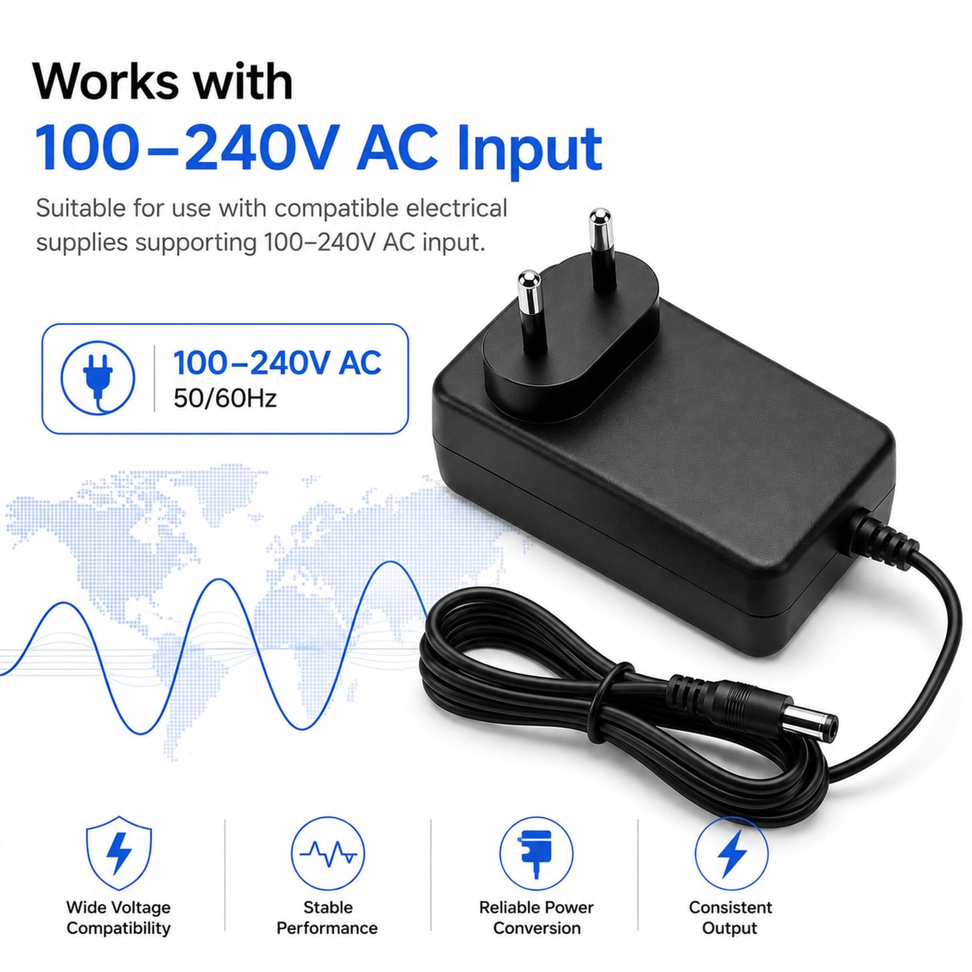 Book My Remote 12V 2A Power Supply Adapter | 12 Volt 2Amp DC SMPS for WiFi Router, CCTV Camera, LED Strip Lights, DTH Setup Box | 5.5 x 2.5mm Center Positive Pin | Compact Design angle 3