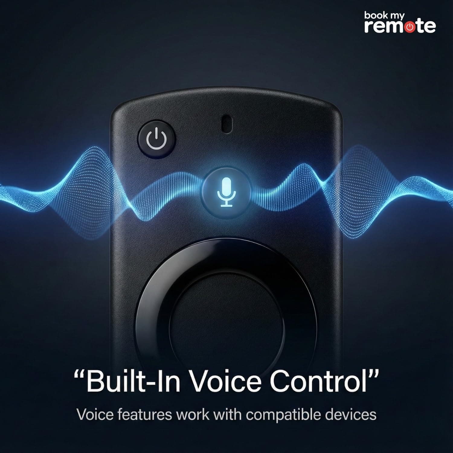 BookMyRemote Voice Remote Control Replacement (Model L5B83H) for Stick 4K, Lite, Cube & 3rd Gen Streaming Players | Wireless Controller with Power, Volume & Mute Buttons (Batteries Not Included) angle 3