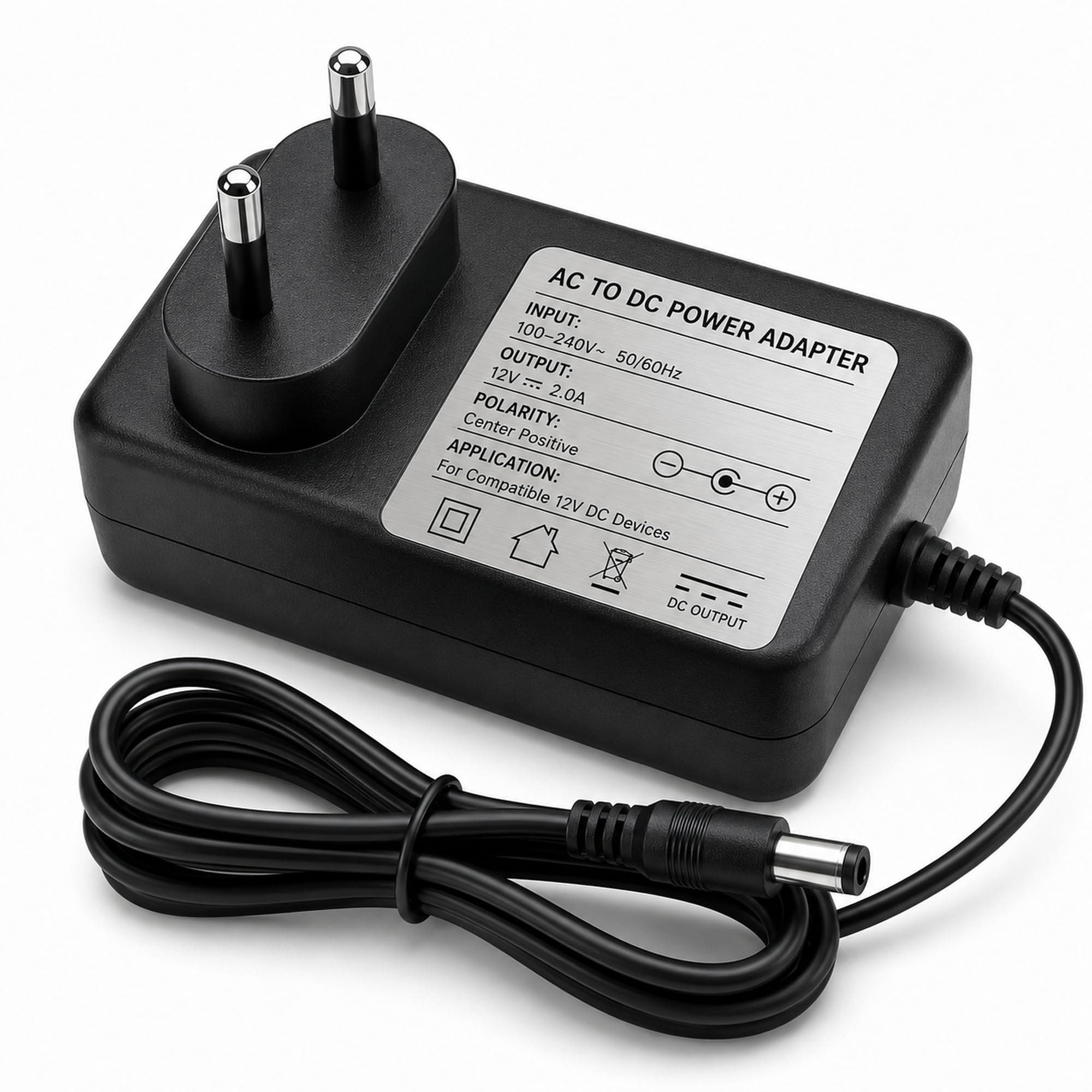 Book My Remote 12V 2A Power Supply Adapter | 12 Volt 2Amp DC SMPS for WiFi Router, CCTV Camera, LED Strip Lights, DTH Setup Box | 5.5 x 2.5mm Center Positive Pin | Compact Design
