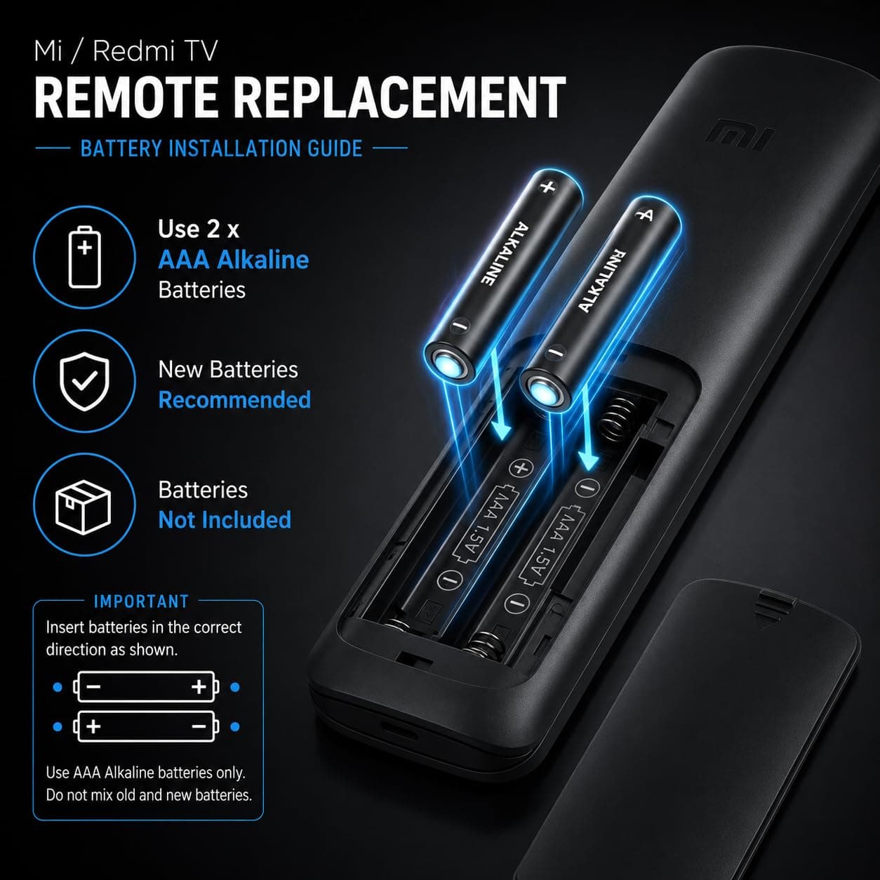 BookMyRemote Compatible Remote Control for Mi TV 4A, 4A Pro, 4C, 4X & Redmi Smart TV | IR Replacement Remote | Works with 32, 43, 50, 55, 65 Inch Models | No Pairing Required | Plug and Play angle 6