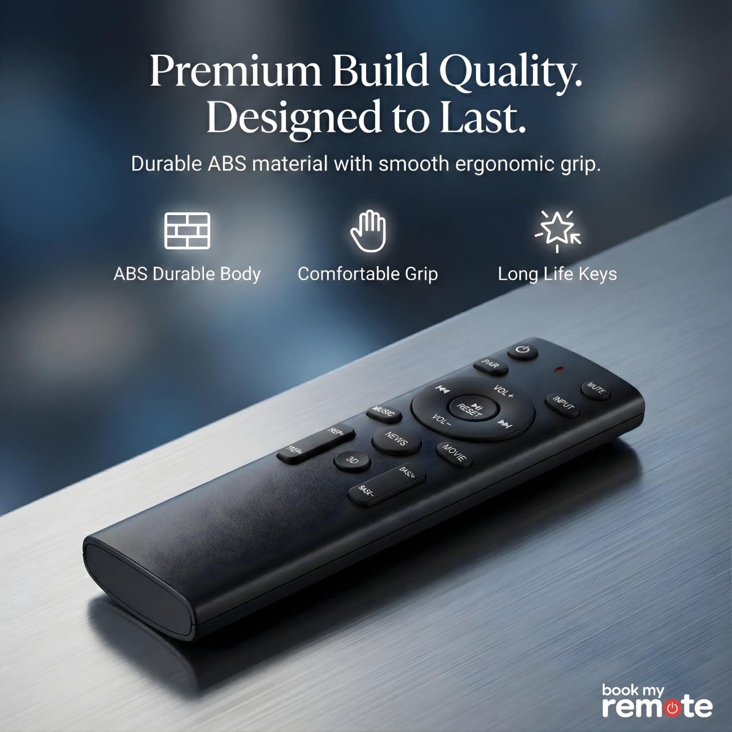 Book My Remote Compatible for Boat Aavante Bar Soundbar | Works with 1250, 1550 Pro, 2000, 2000 Pro,1700D, 5.1 Channel | Replacement for Original Remote Control (Black) angle 4