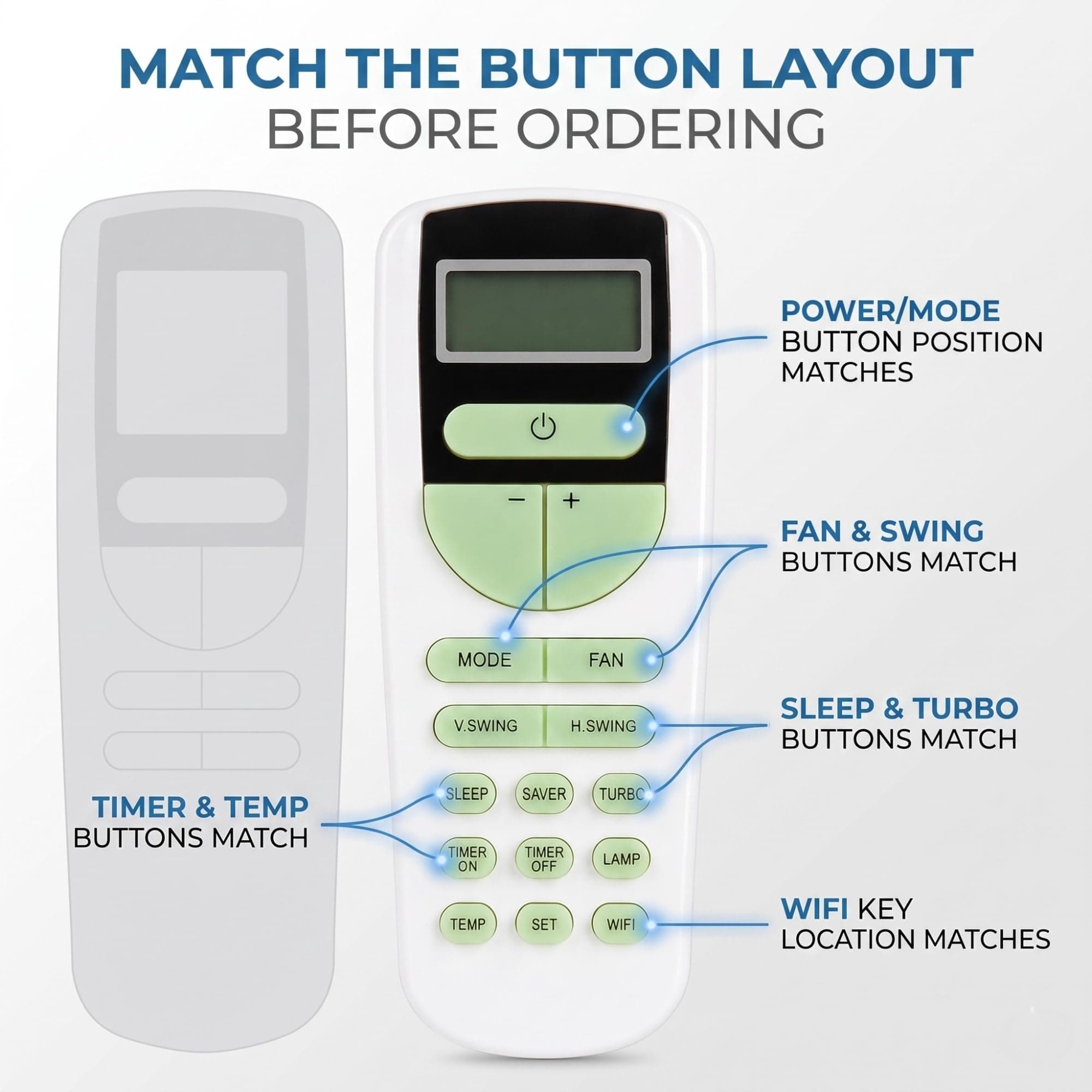 BookMyRemote Replacement Voltas AC Remote Control Original 133B Model Compatible with Voltas Inverter Split & Window AC 1.5 Ton 1 Ton 2 Ton | AC-133B 206BL WiFi Smart Remote | No Setup Required angle 2