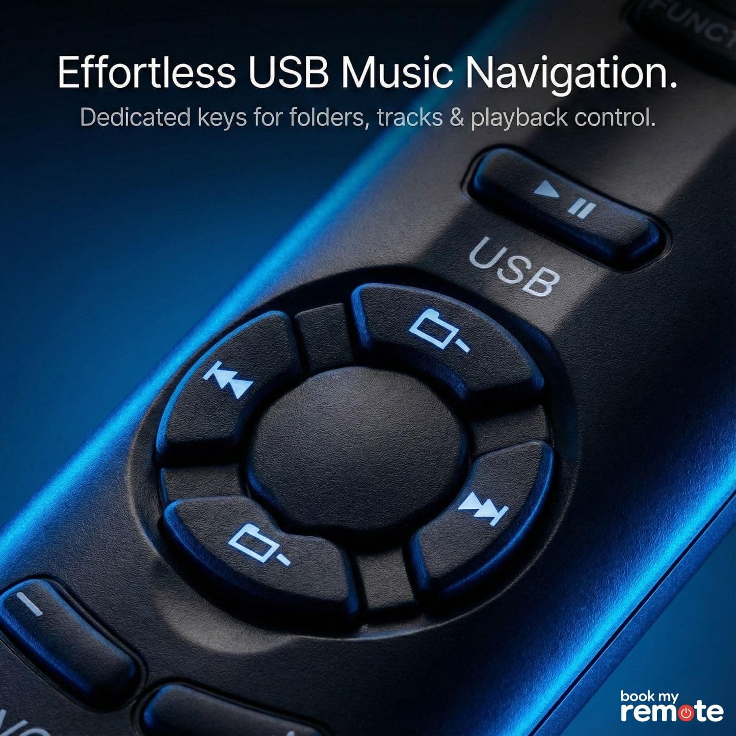Book My Remote Replacement Remote Control Compatible with Sony Home Theater System SA-D40, SA-D10, SA-D20, SA-D100, SA-WMS10 & SA-WID7 (Replaces Original Remote Model: RM-ANU136 / RM-ANU156) - Black angle 5