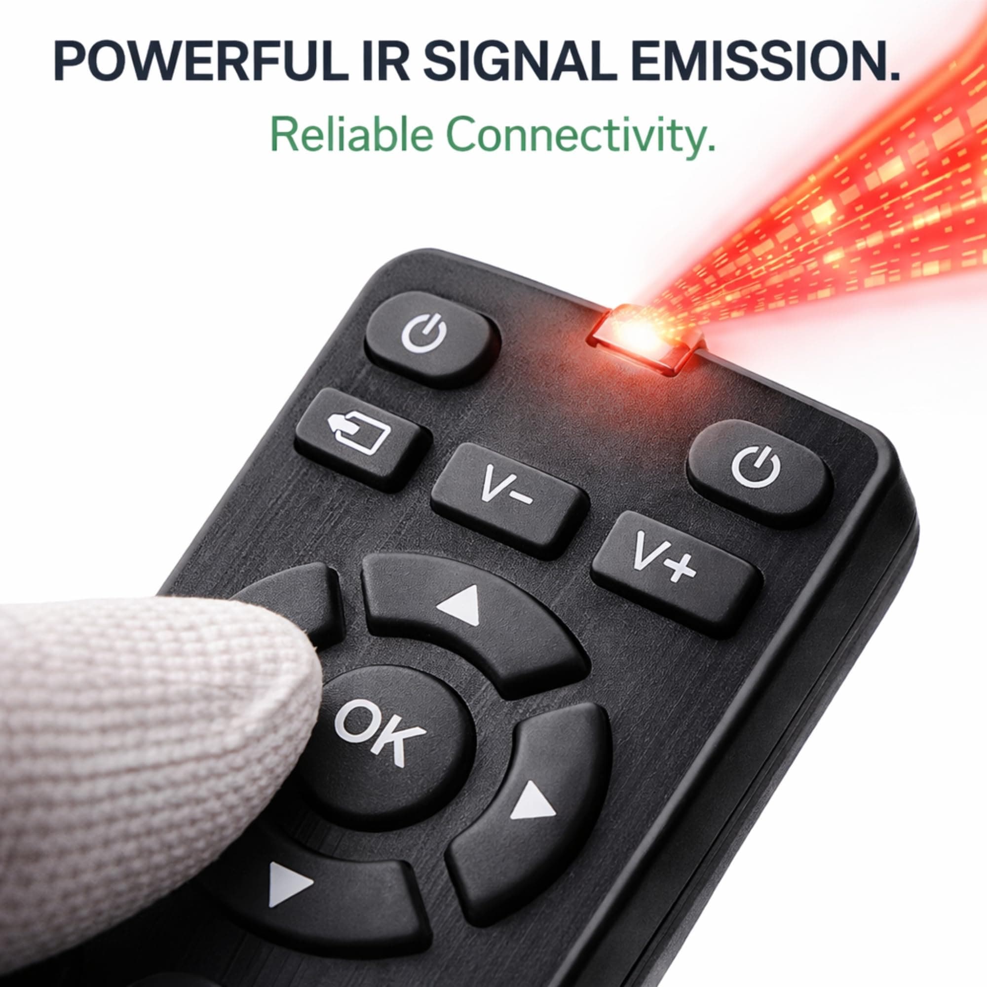 Book My Remote Compatible for GTPL Set Top Box Remote Control (RR STB-1000) - Universal Replacement with TV Pairing - Long Range Keys Function Like Original Remote (Black) (1) angle 2